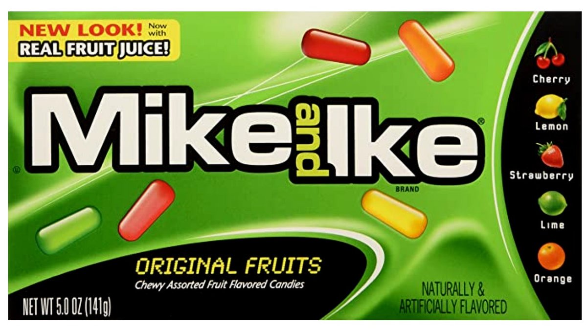 מייק אנד אייק סוכריות לעיסה בטעמי פירות - MIKE & IKE ORIGINAL