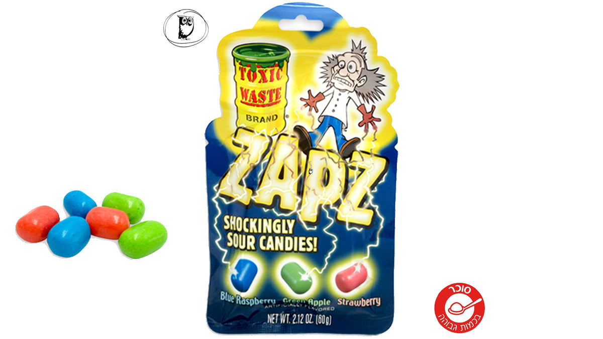 סוכריות לעיסה חמוצות במיוחד – Toxic Waste Zapz
