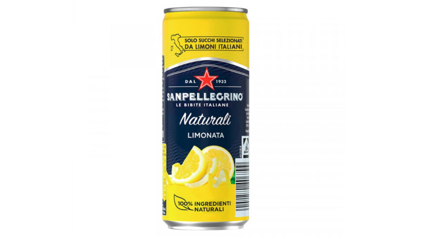 סן פלגרינו פחית משקה מוגז סודה ולימון - SAN PELLEGRINO LIMONATA