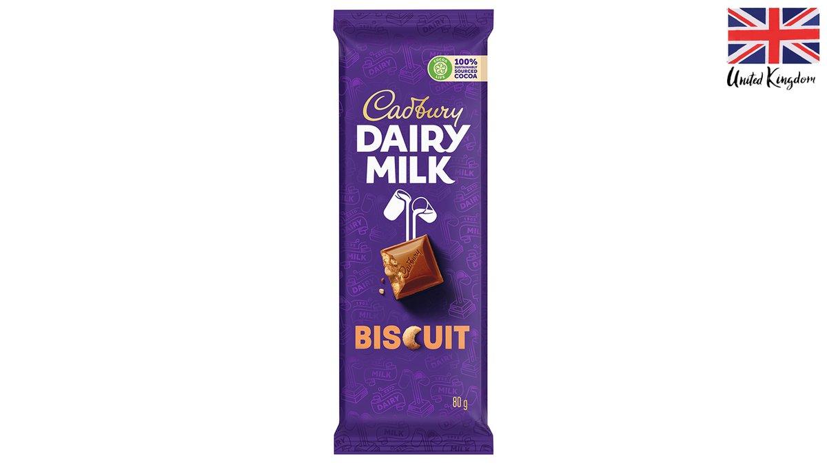 קדבורי טבלת שוקולד חלב עם שברי עוגיות - CADBURY Biscuit