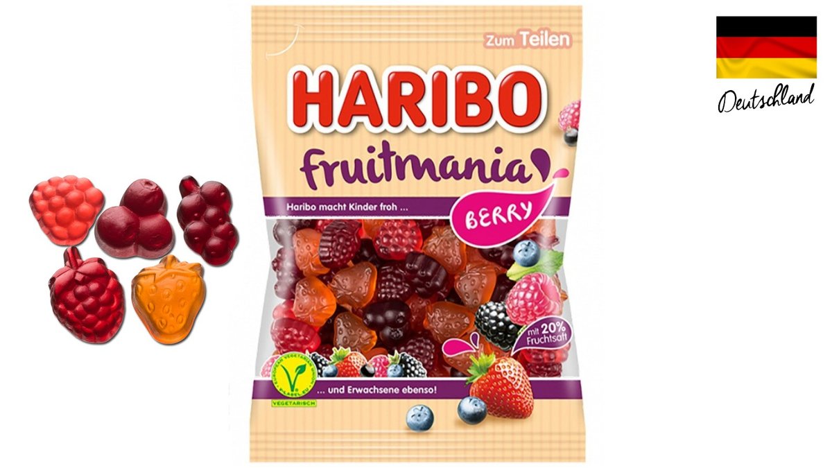 גומי הריבו בטעמי פירות יער - HARIBO BERRY FRUITMANIA
