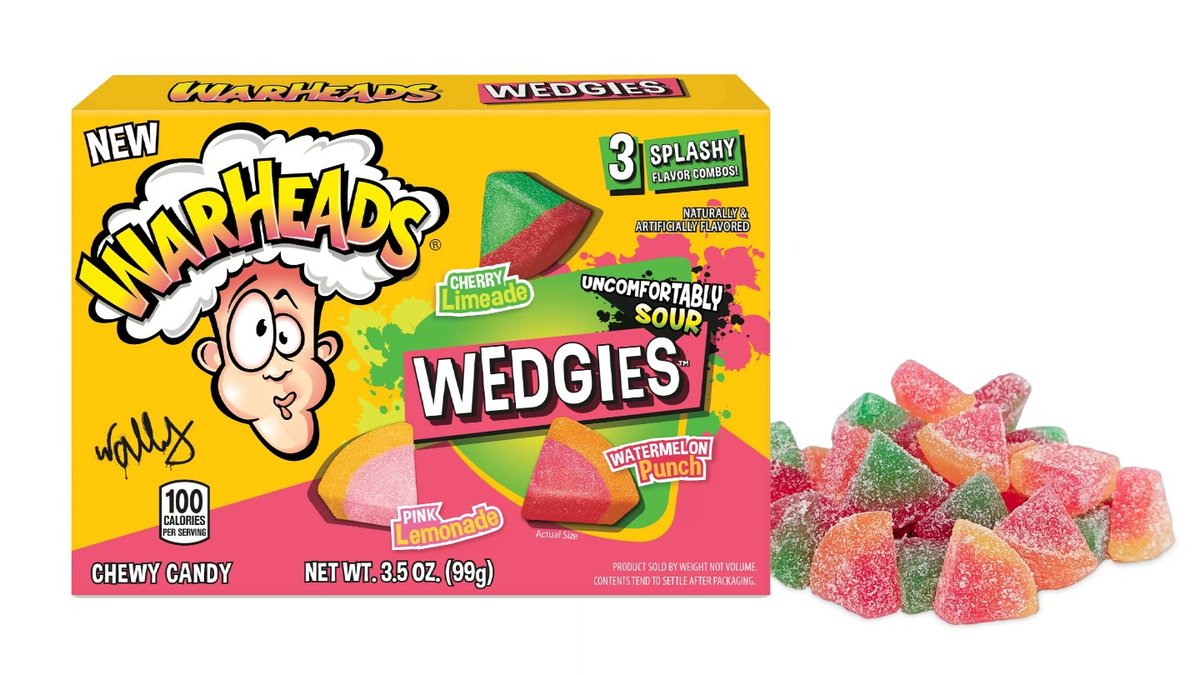 וורהדס מיקס סוכריות גומי בטעמי לימונדות חמוצות בקופסה - Warheads Wedgies
