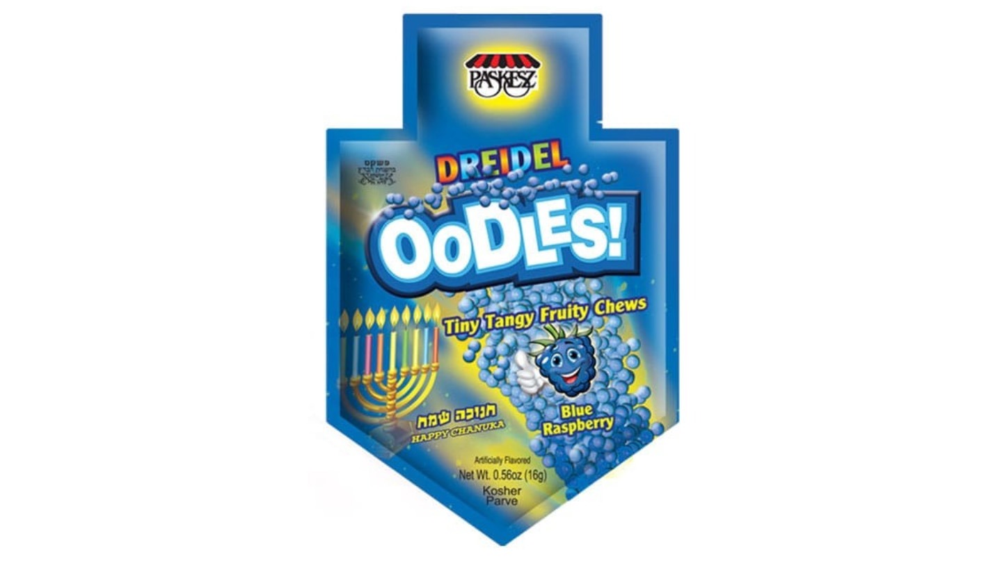 גרגירי טופי פטל באריזה בצורת סביבון - DREIDLE OODLES