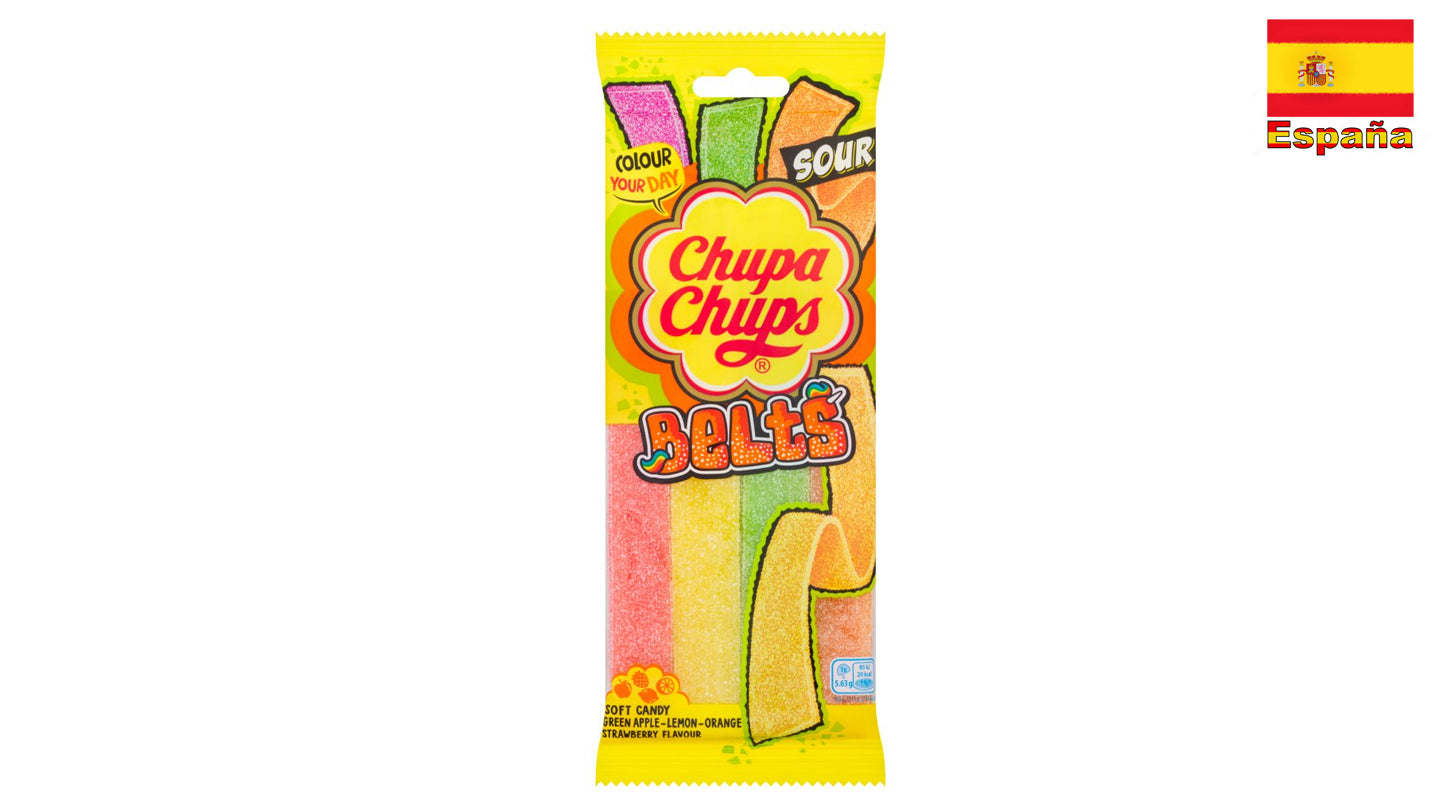 צ'ופה צ'ופס שטיחי גומי חמוצים במגוון טעמים - Chupa Chups Sour Belts