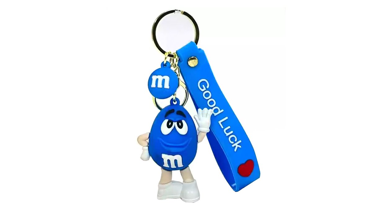 מחזיק מפתחות אם אנד אם כחול m&m