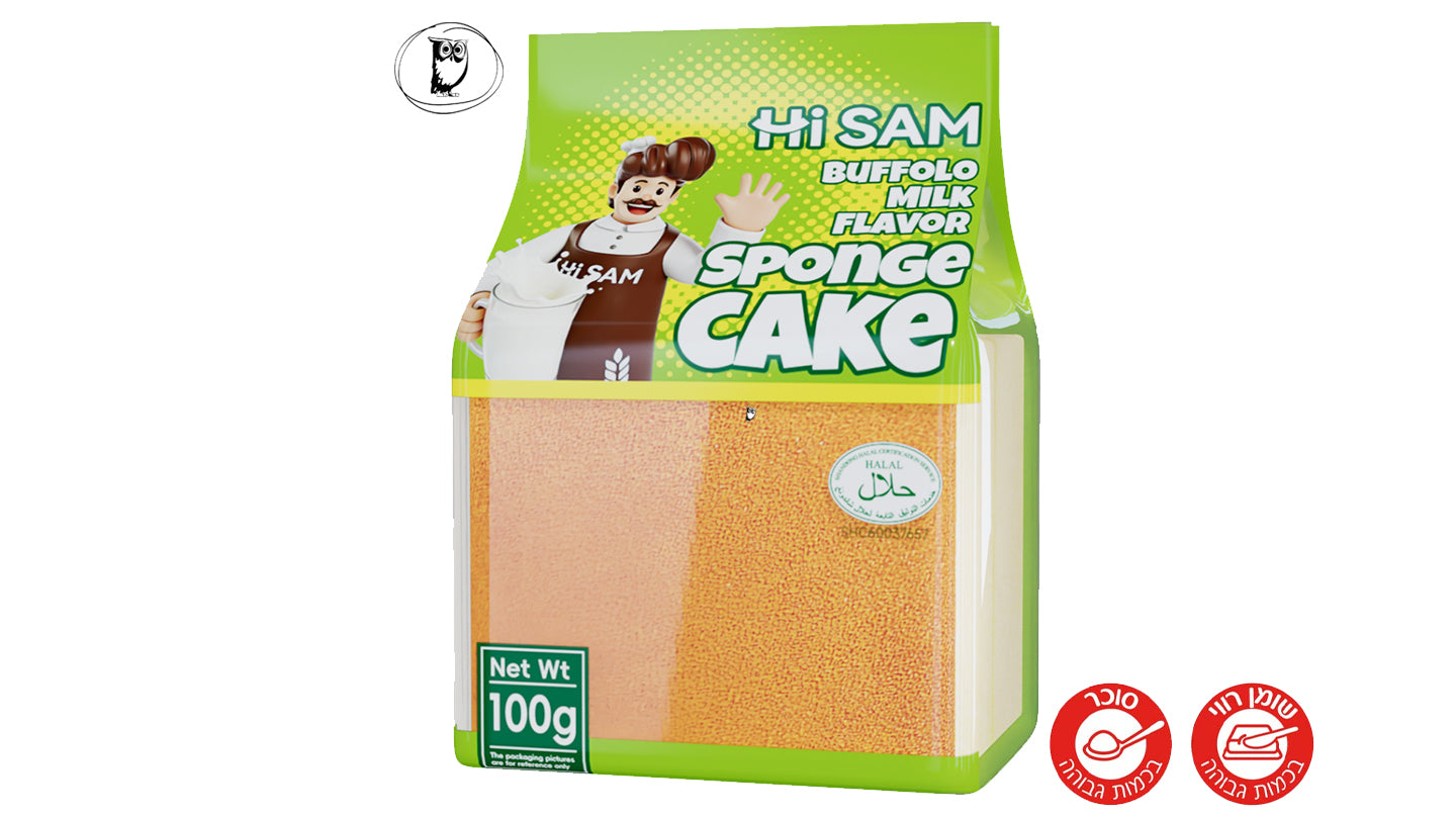 עוגת ספוג חלב באפלו בטעם וניל - HI SAM Buffolo milk cake
