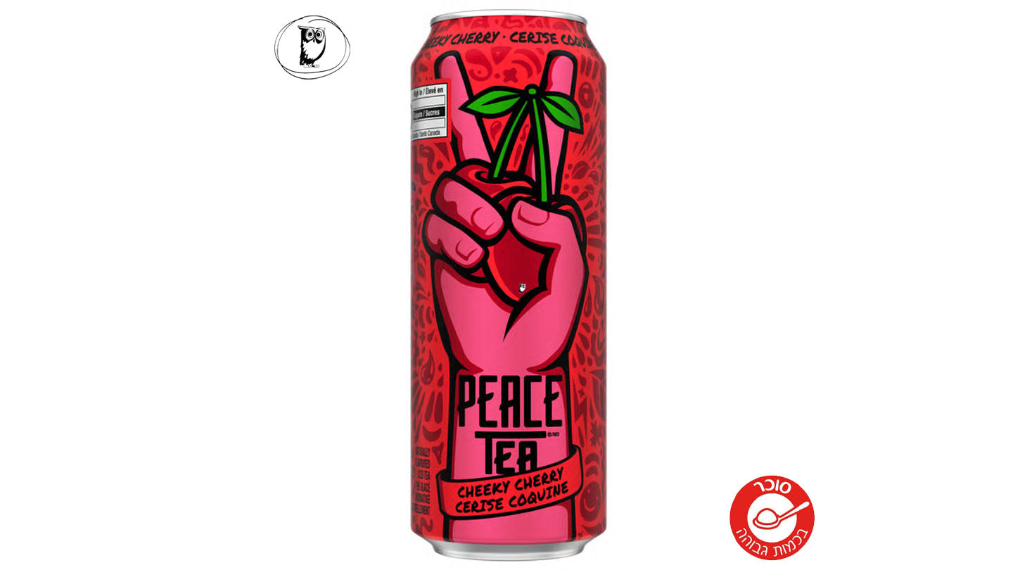 תה קר בטעם דובדבן שובב - Peace Tea Cheeky Cherry