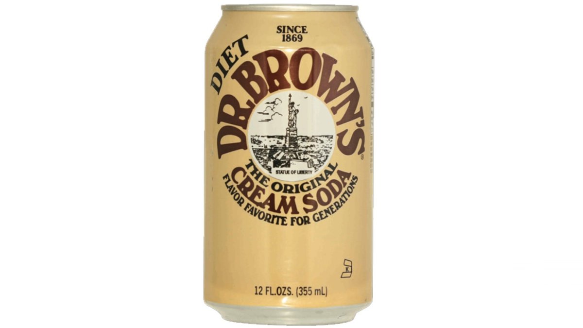 דר' בראון משקה תוסס קרים אנד סודה דיאט - DR. BROWN DIET CREAM & SODA