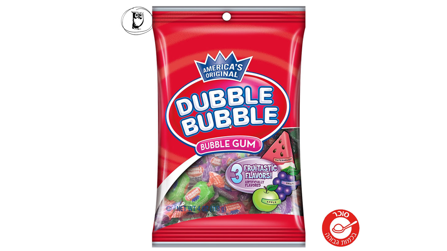 שקית גדולה של מסטיקים בטעמי פירות -Dubble Bubble Fruitastic Flavors