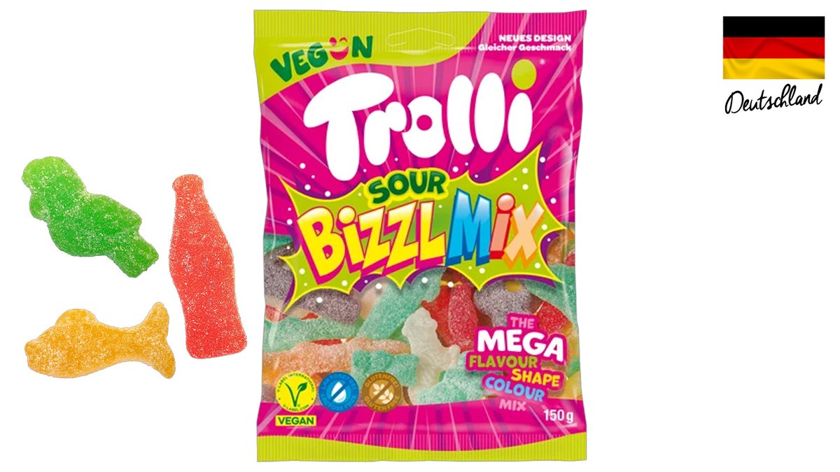 גומי טרולי חמוץ - TROLLI BIZZL MIX
