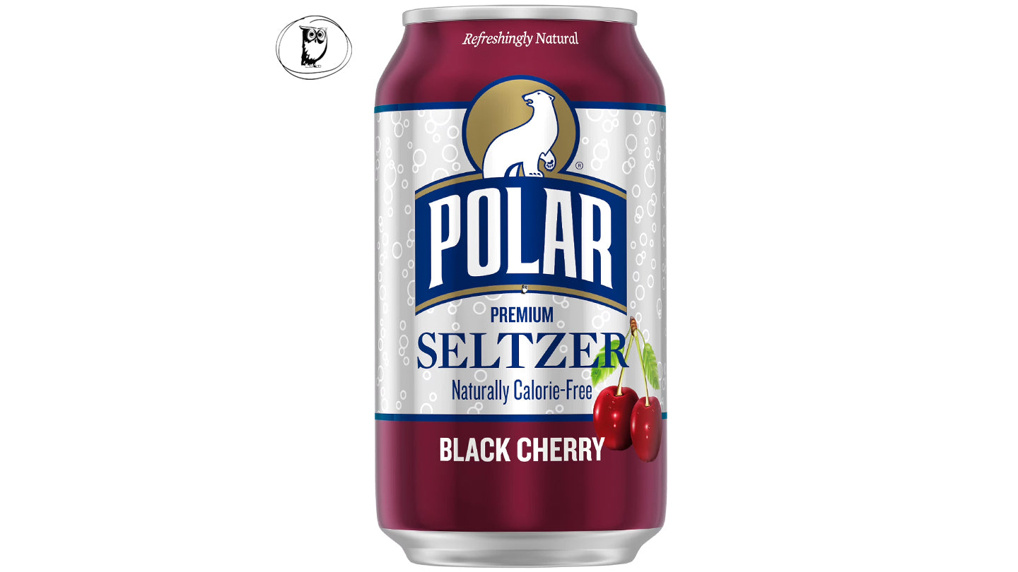 משקה תוסס בטעם דובדבן שחור -Polar Premium Seltzer Black Cherry