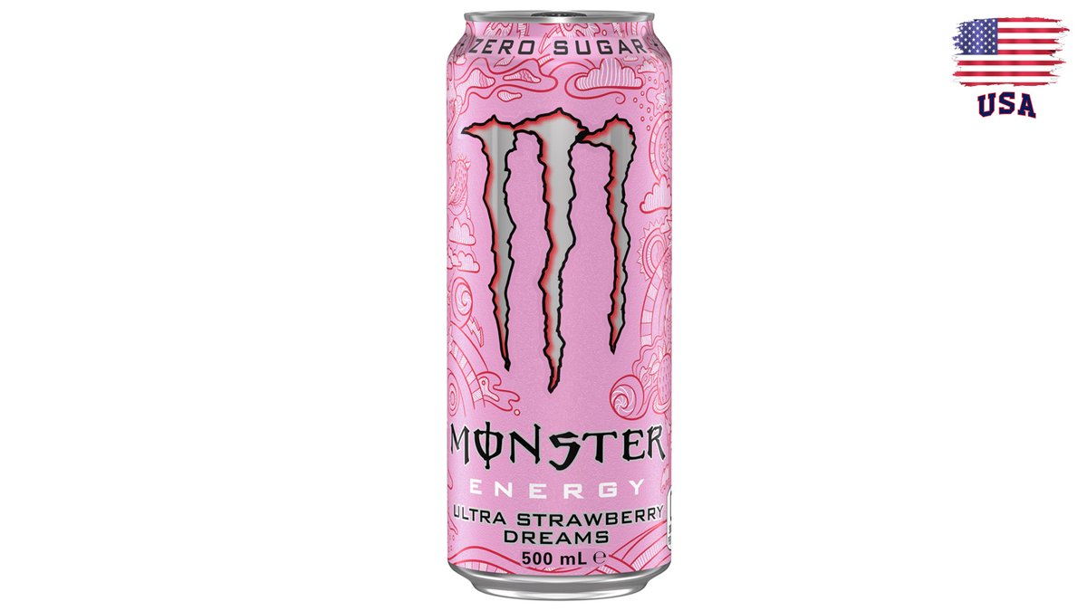 מונסטר משקה אנרגיה בטעם תות שדה - MONSTER STRAWBERRY DREAMS