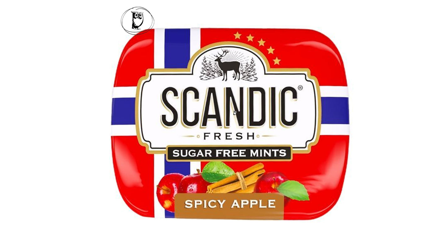 Scandic Fresh Sugar Free Mints Spicy Apple - Cinnamon Apple Mints - Sugar Free
