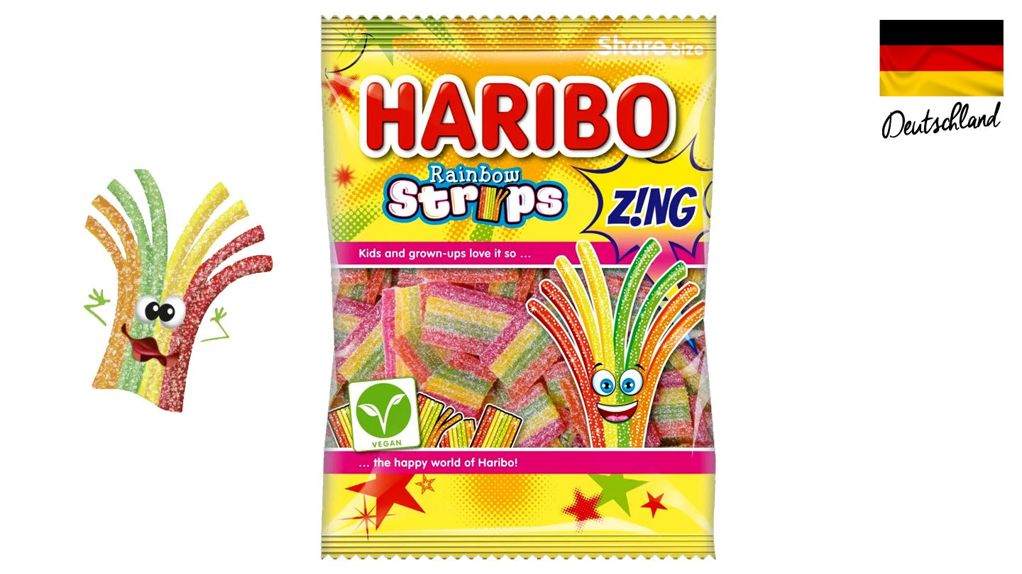 גומי הריבו פסים חמוצים - HARIBO RAINBOW STRIPES