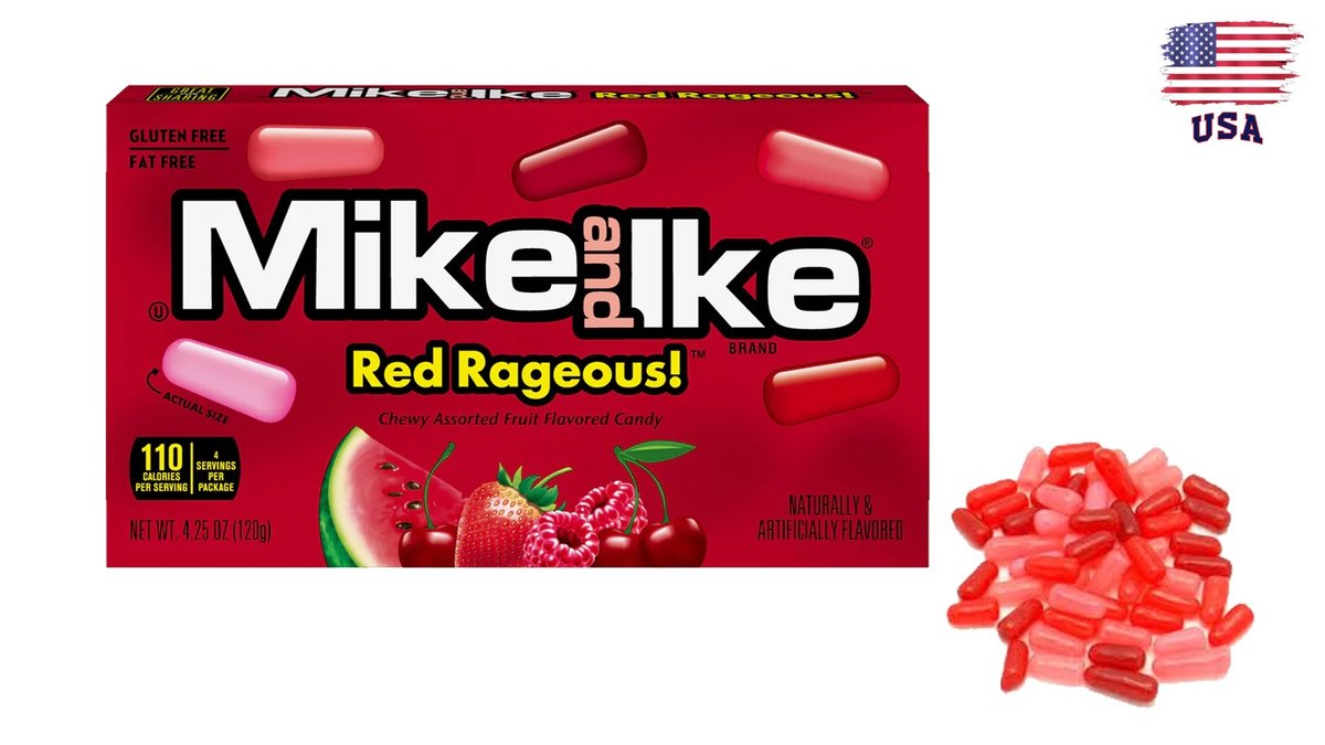 מייק אנד אייק סוכריות לעיסה בטעמים אדומים - IKE & MIKE RED RAGEOUS