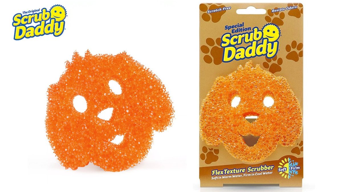 סקראב דדי ספוג קשה ורך בצורת כלב - Scrub Daddy Dog Shape