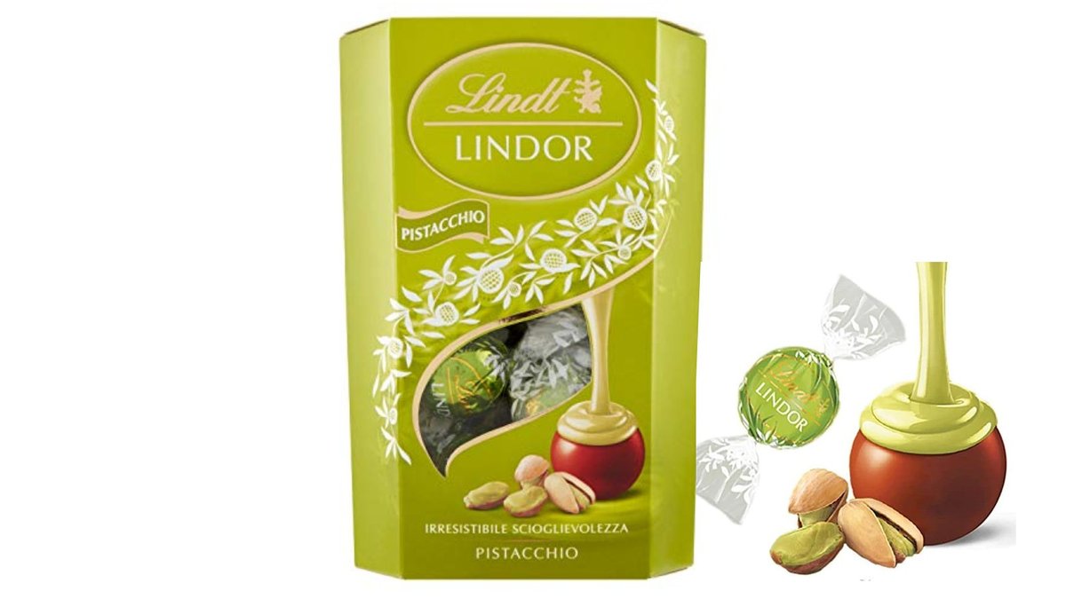 Lindt Milk Chocolate Balls with Pistachio Cream Filling -LINDET LINDOR PISTACHIO