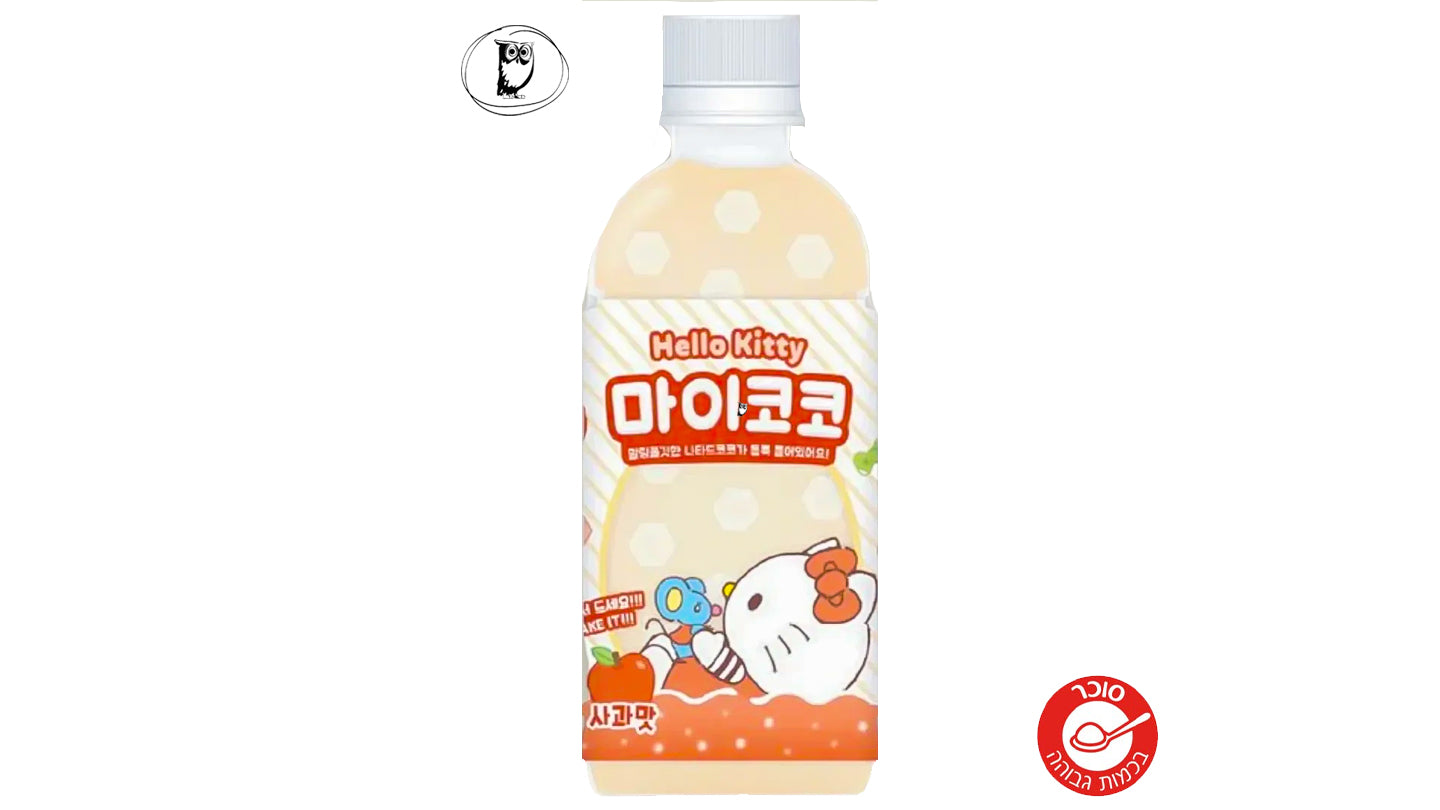 Korean peach-flavored drink with coconut gel cubes Measty My Coco My Melody