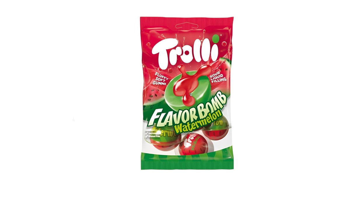 טרולי, מארז של גומי אבטיח במילוי נוזל חמוץ - TROLLI