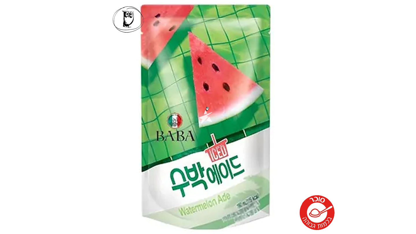 משקה קוריאני בטעם אבטיח בשקית– BABA Watermelon Ade