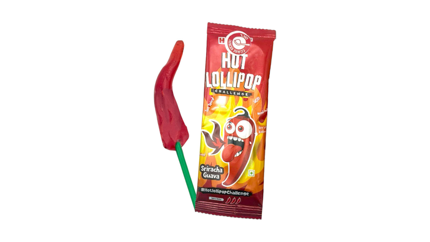 אתגר סוכריה ג'לי על מקל בטעם גויאבה סרירצ׳ה - Hot Lollipop Challenge Sriracha Guava