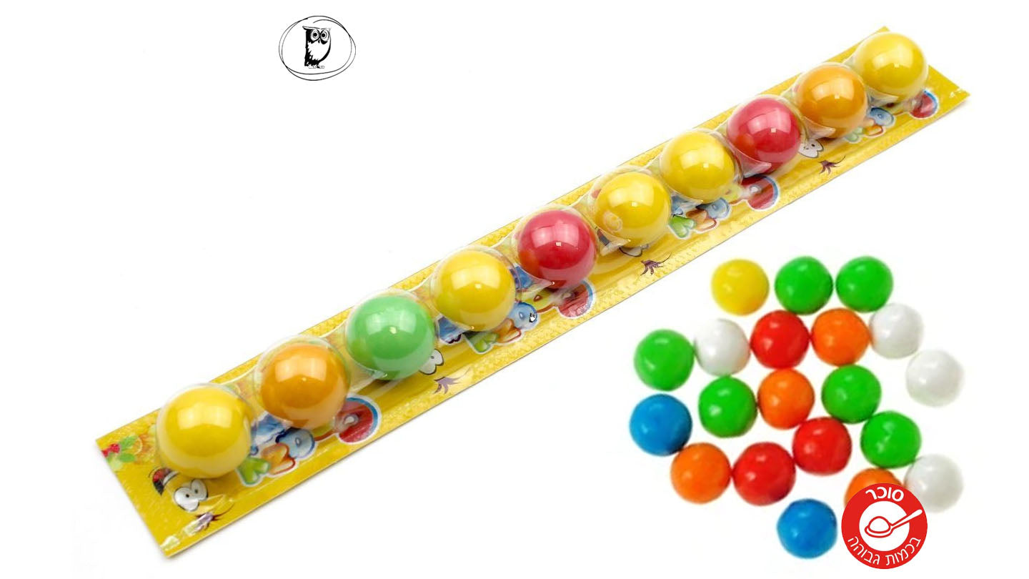 סרגל עשיריית מסטיקים רטרו