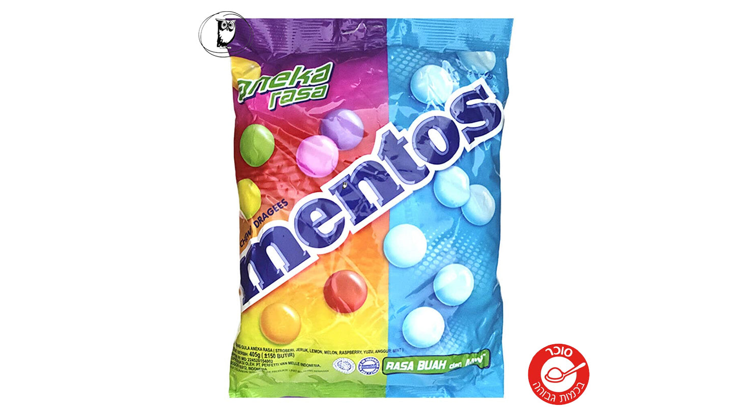 Mentos Peach Mint Flavored Candies - In Tin - MENTOS CLEAN BREATH