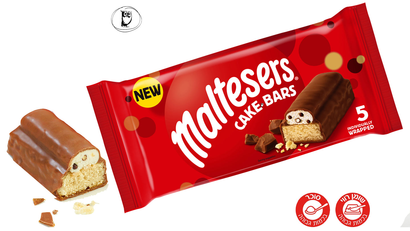 מלטיזרס 5 אצבעות עוגת שוקולד ודגנים - MALTESERS CAKE BARS