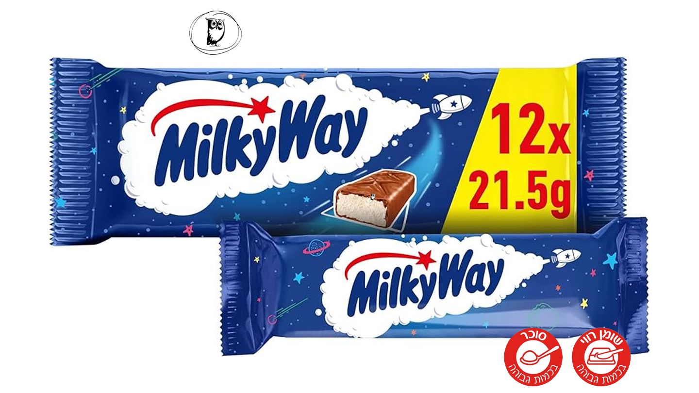 מילקי ווי מארז של 12 מיני חטיפים - MILKY WAY