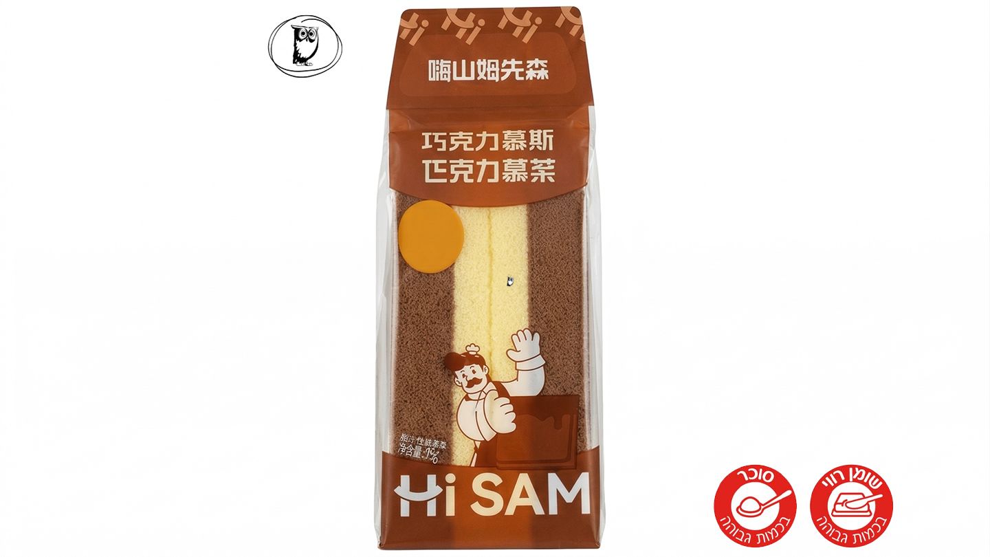 עוגת ספוג בטעם שוקולד - HI SAM chocolate flavor cake