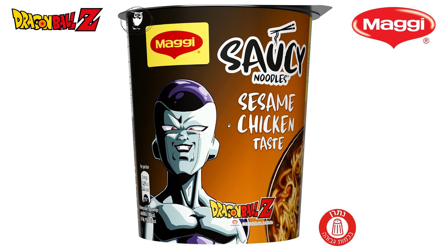כוס נודלס להכנה מהירה בטעם עוף עם שומשום - MAGGI DRAGON BALL Z