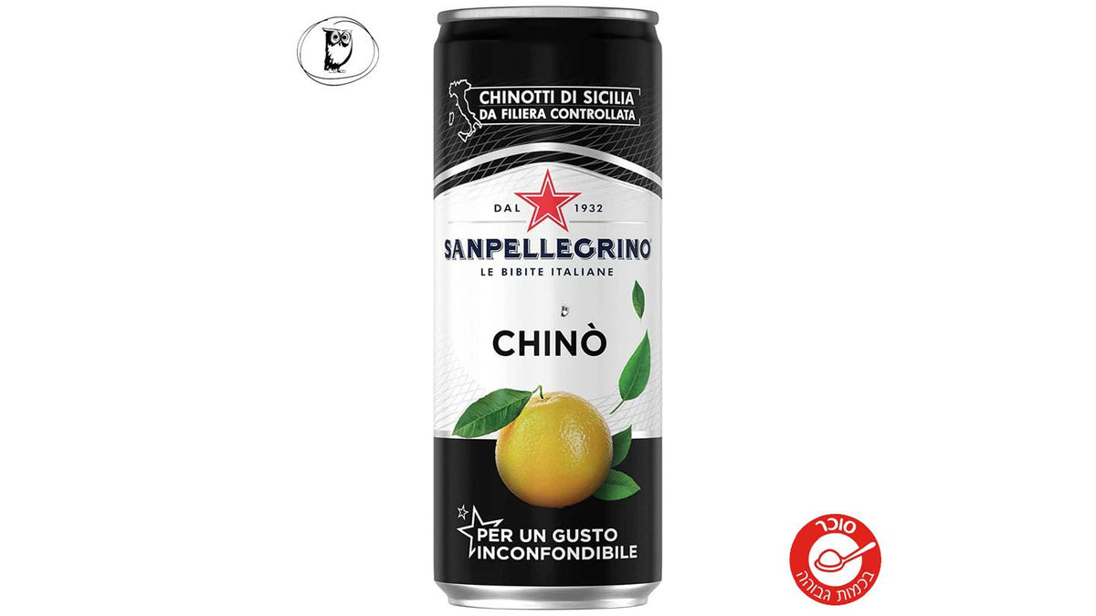סן פלגרינו פחית משקה מוגז סודה "צ'ינו"- SAN PELLEGRINO CHINO