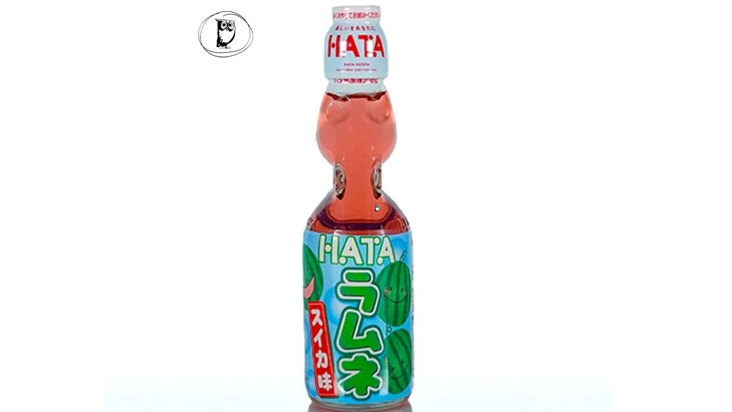 משקה יפני מוגז בטעם אבטיח - HATA Ramune WATERMELON