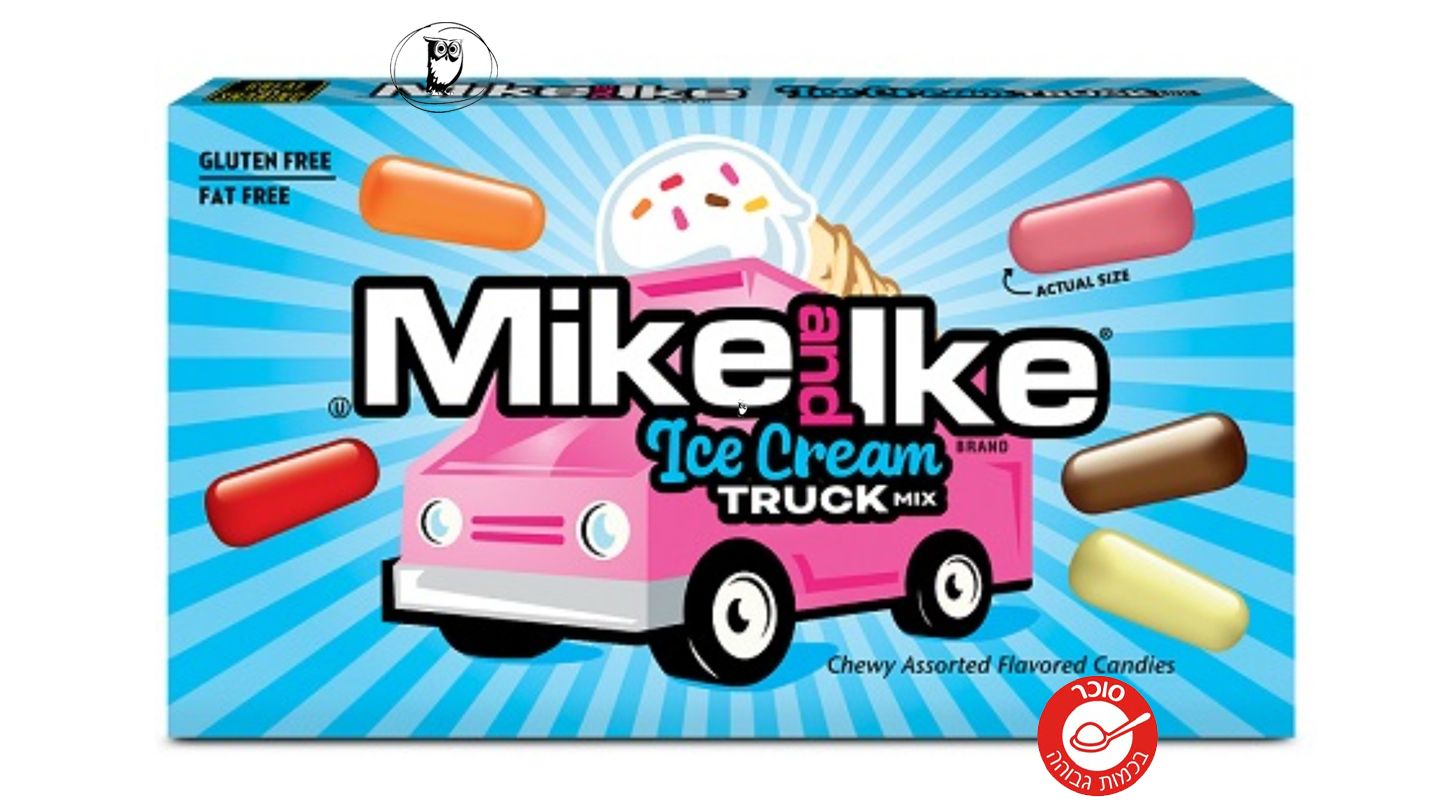 מייק אנד אייק סוכריות לעיסה בטעמי גלידה - MIKE & IKE ICE CREAM TRUCK