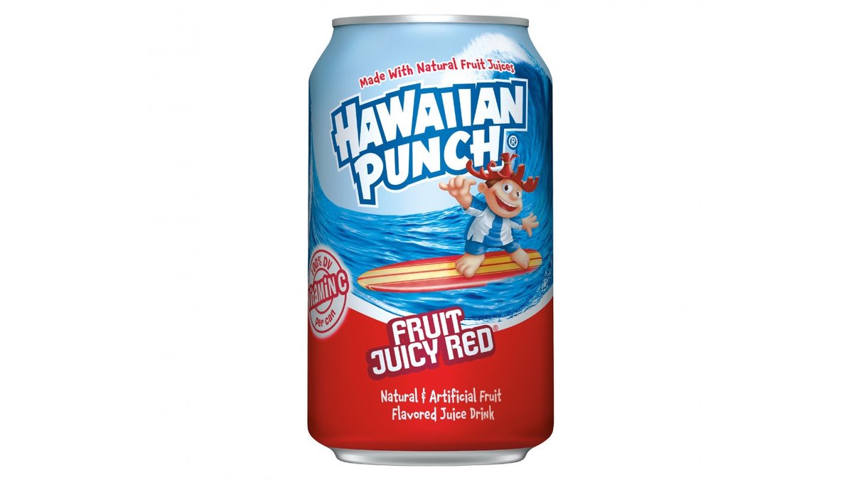 פחית משקה פירות אדומים - HAWAIIAN PUNCH FRUIT JUICY RED