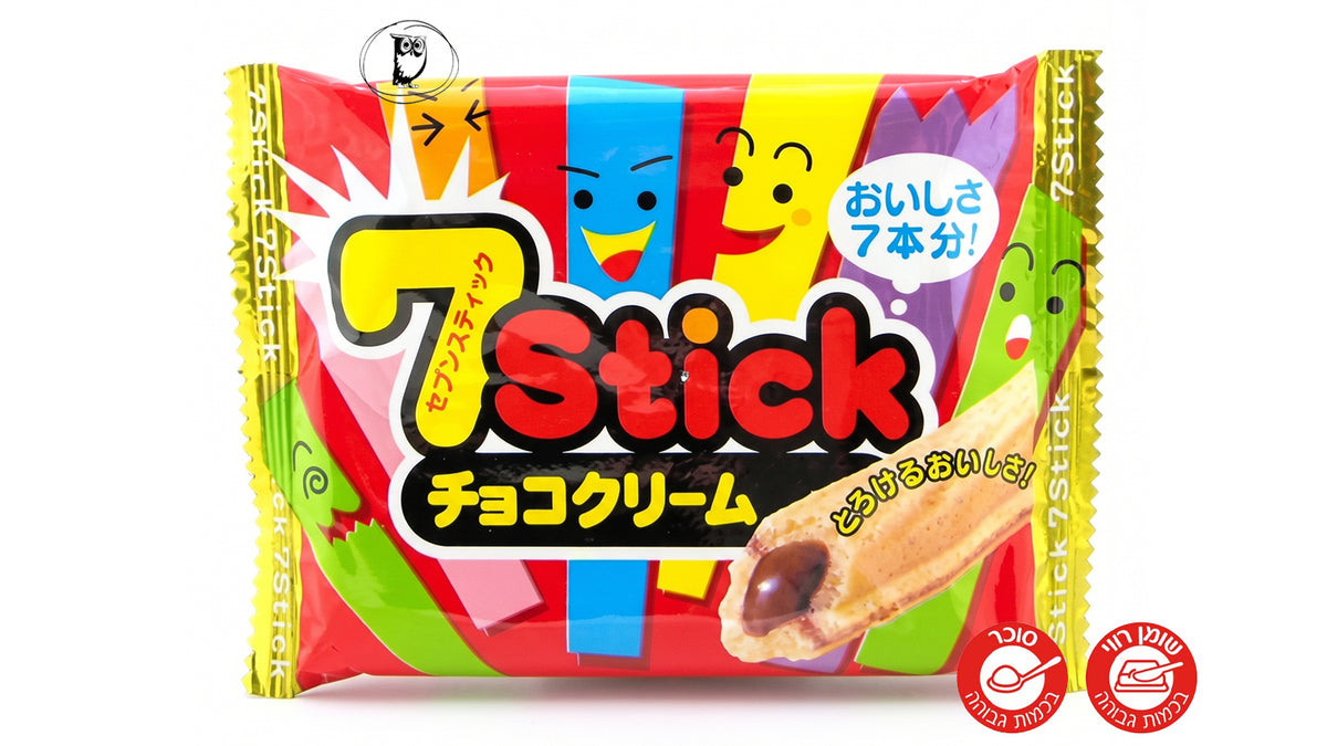 מקלות ופל קלילים במילוי קרם שוקולד עשיר - 7 Stick Choco Cream