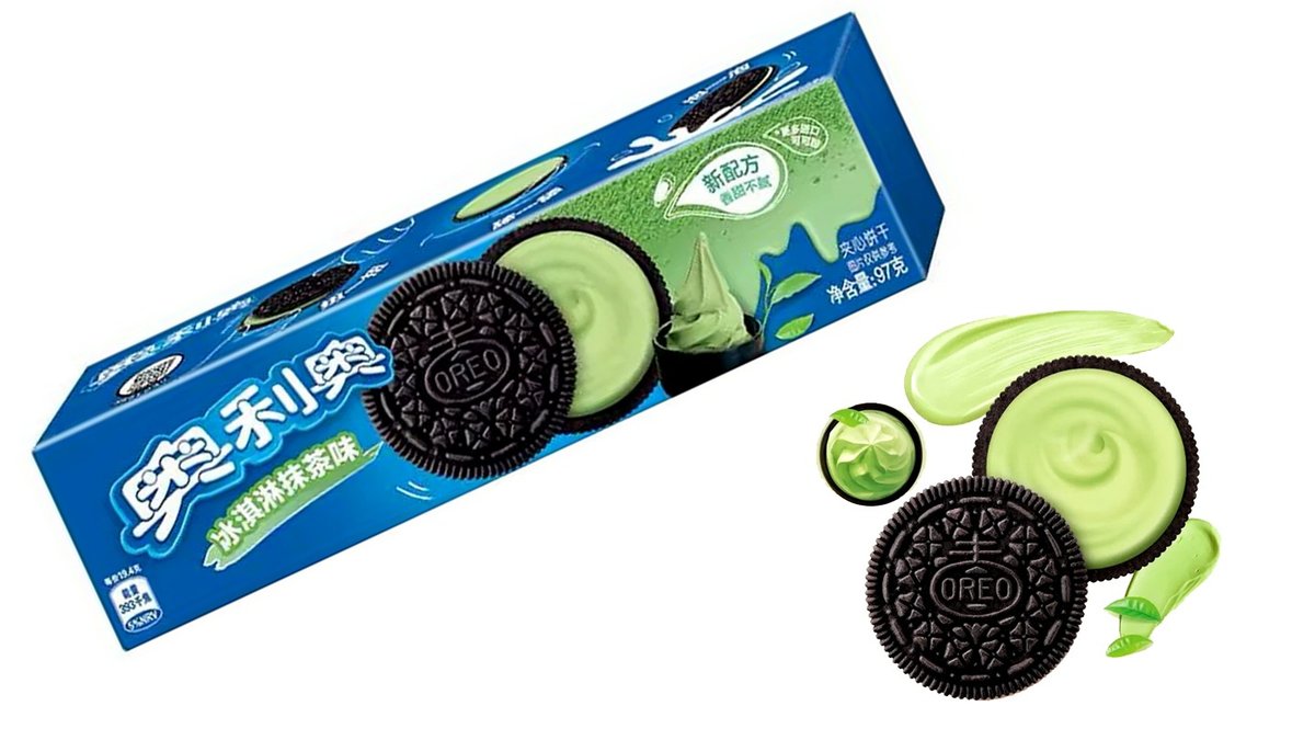 עוגיות אוראו במילוי קרם גלידת תה מאצ'ה - Oreo Cookies - Green Tea Ice Cream