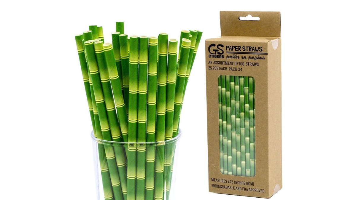 50 קשים מתכלים מנייר בצבע במבוק