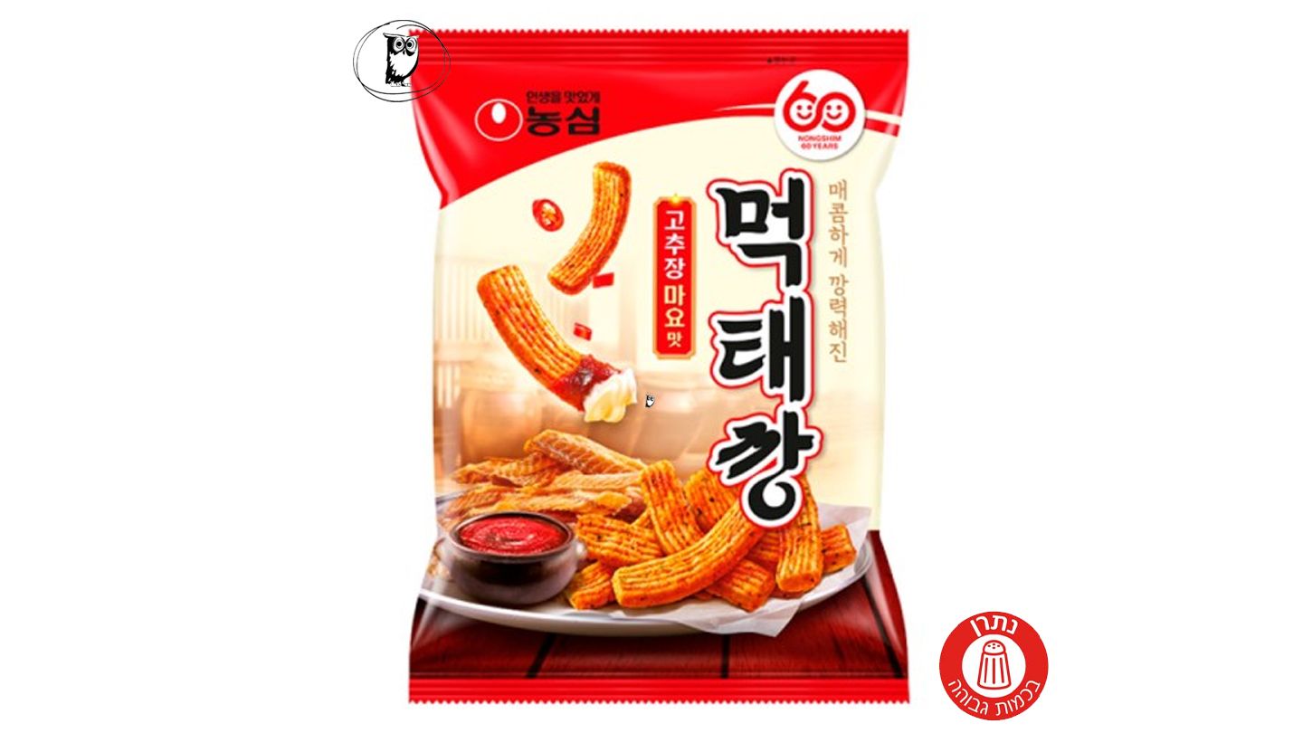 Nongshim Tteokbokki Snack Gochujang Mayo – חטיף טטוקבוקי בטעם גוצ’וג’אנג מיונז