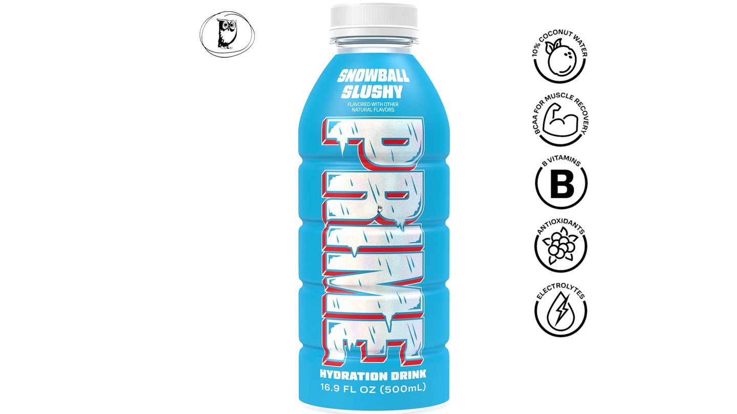 PRIME ICE Blue Chill low-calorie drink with blueberry, orange and lime flavors
