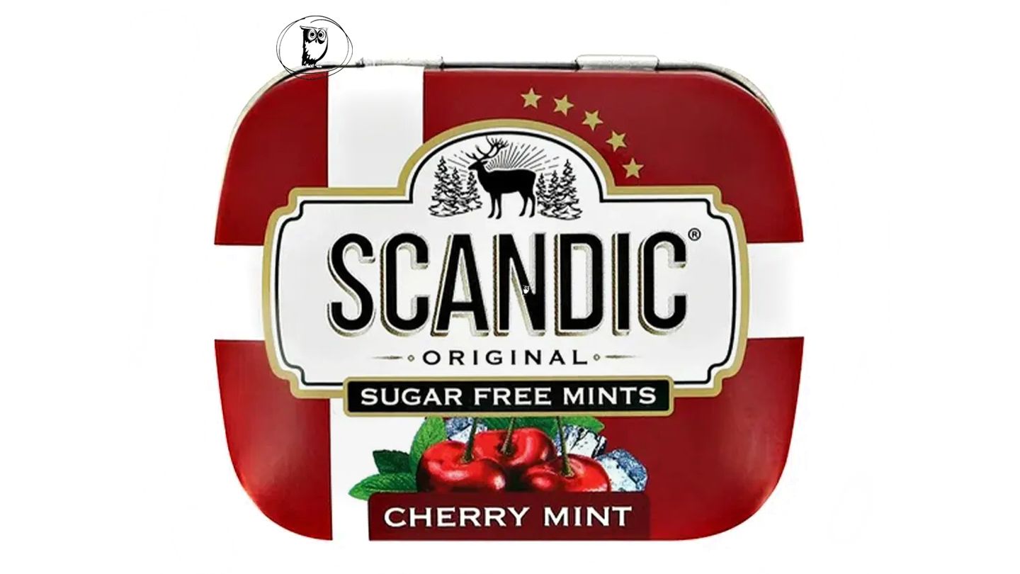 סוכריות מנטה ודובדבן - ללא סוכר- Scandic Sugar Free Mints Chrry