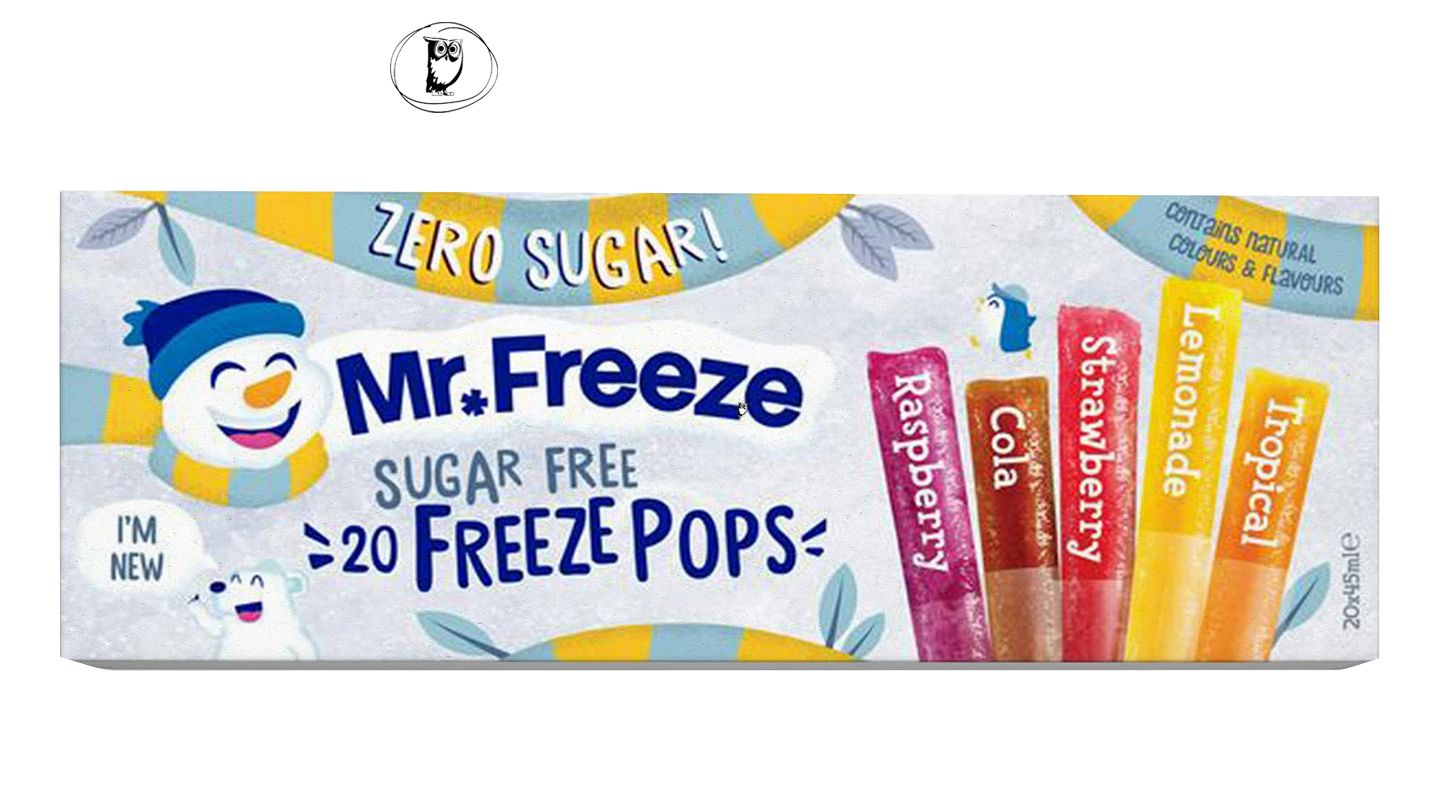 מארז 20 שלוקים ללא סוכר להקפאה בטעמי פירות - MR. FREEZE