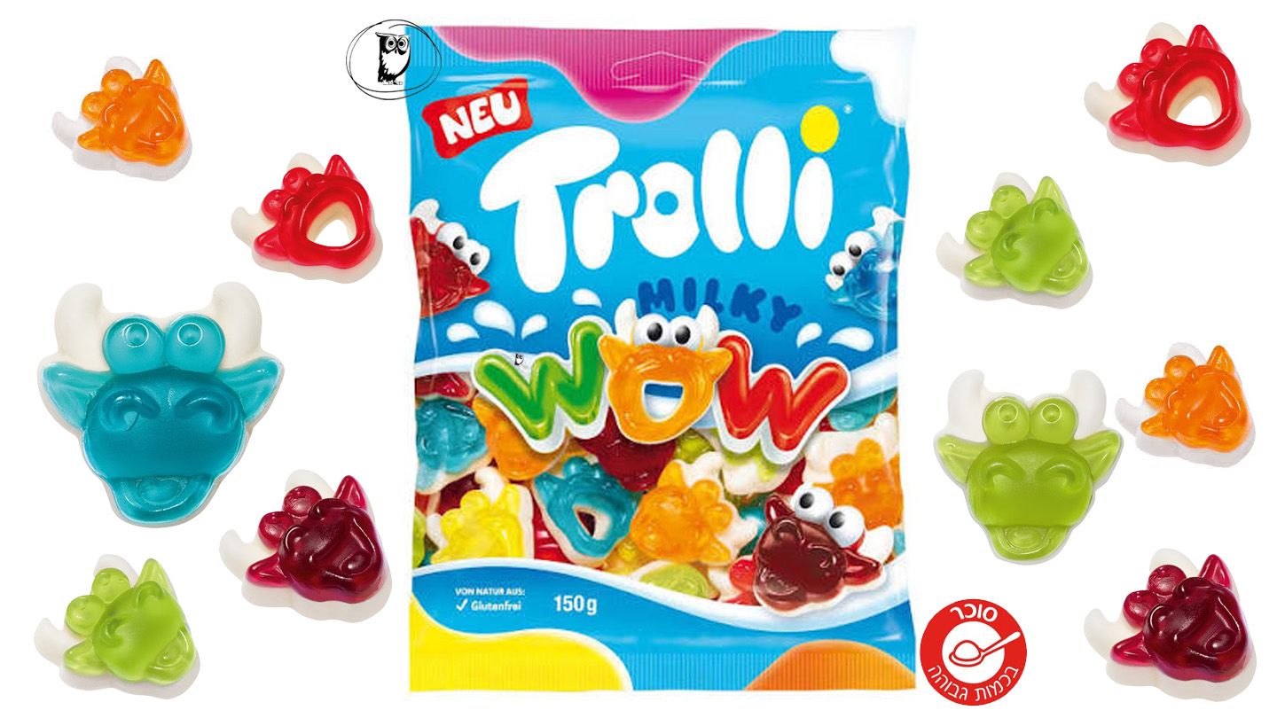 Sour peach flavor rubber trolli rings - TROLLI PRISCHRING