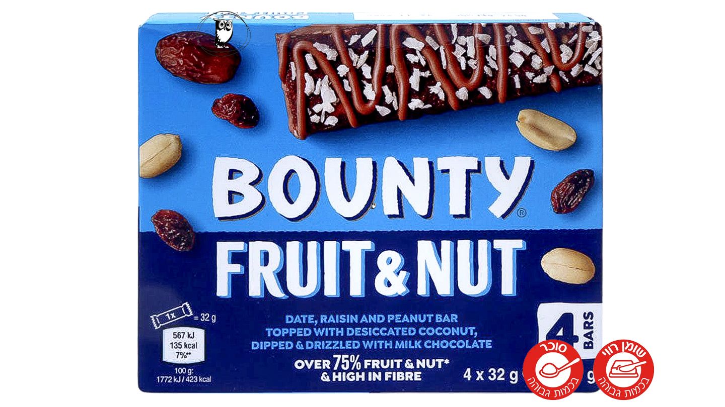 חטיפי פרוט אנד נאט בטעם באונטי - BOUNTY FRUIT & NUT
