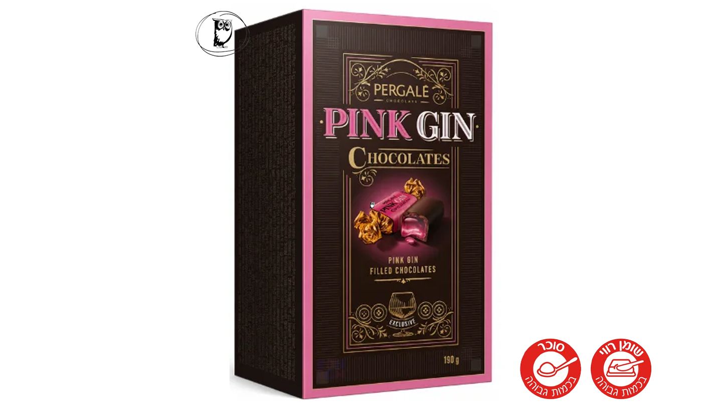 פרליני שוקולד מריר במילוי ג'ין- Pergalė Gin Chocolates