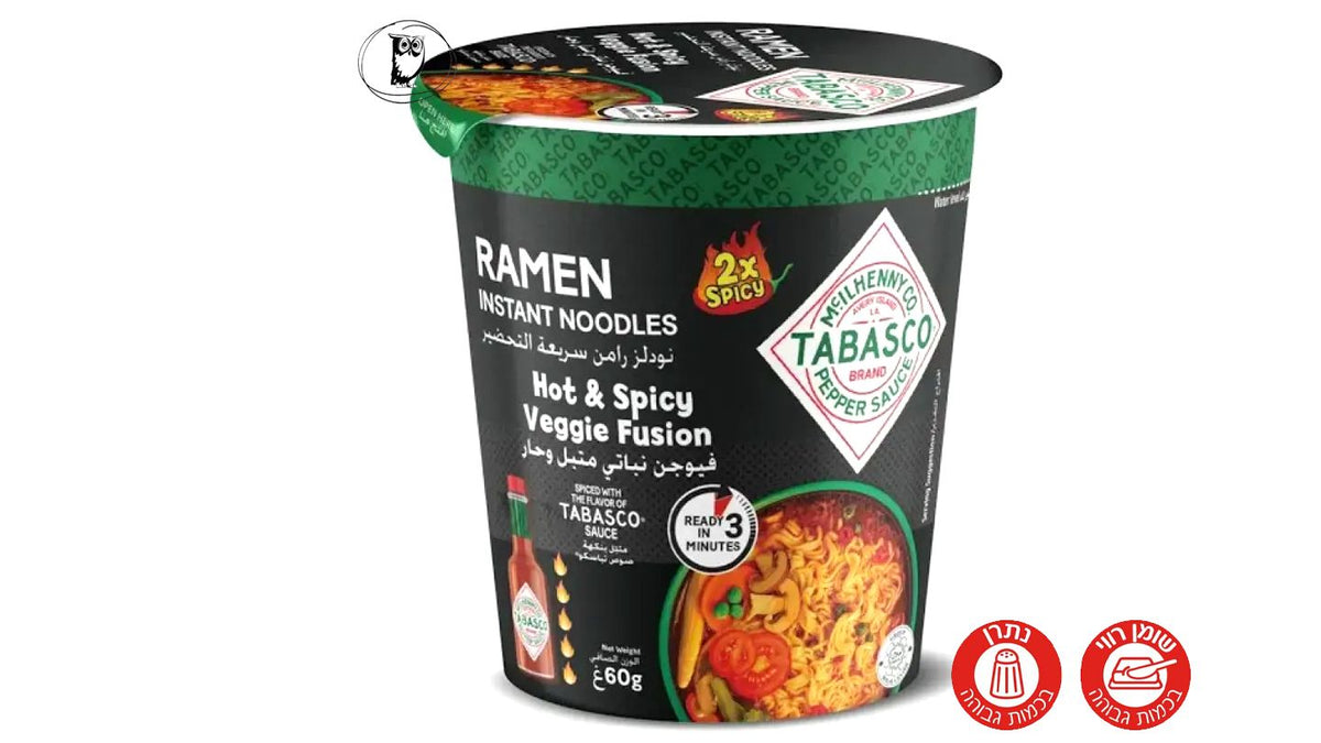 נודלס ראמן בטעם ירקות חריפים מאוד - TABASCO