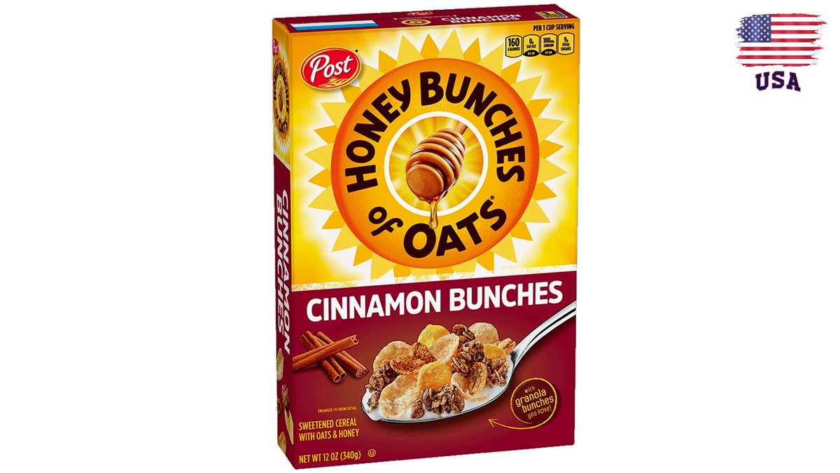 האני באנץ' דגני בוקר עם גרנולה וקינמון-POST HONEY BUNCHES OF OAT CINAMON BUNCHES