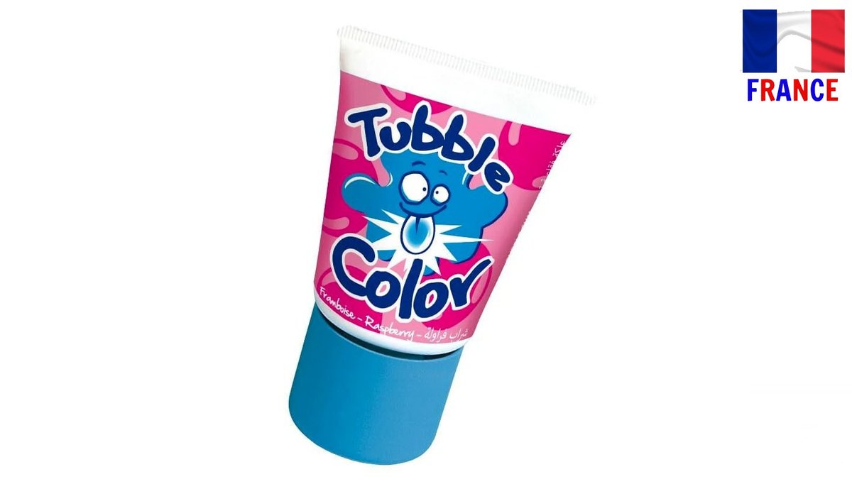 מסטיק צובע לשון בשפורפרת בטעם פטל - TUBBLE GUM