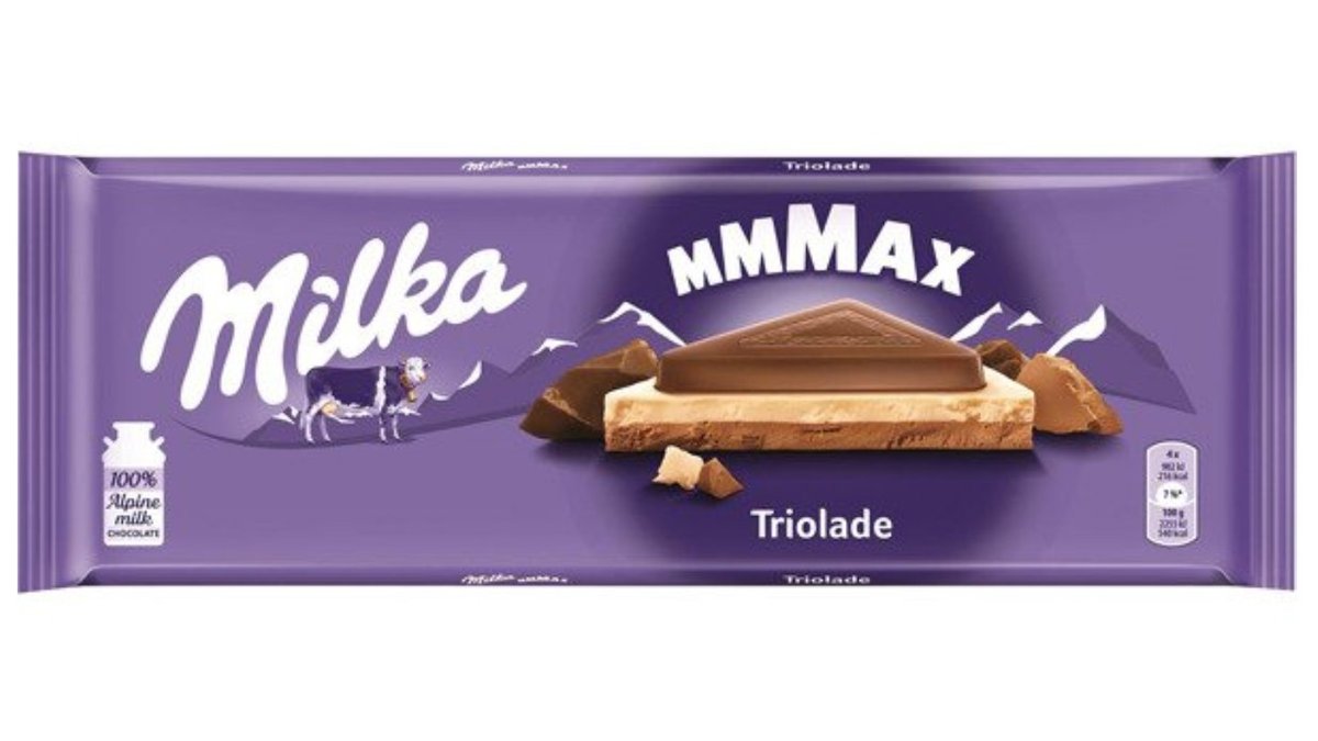 מילקה טבלת שוקולד טריקולד ענננננקית - MILKA MAX TRIOLADE