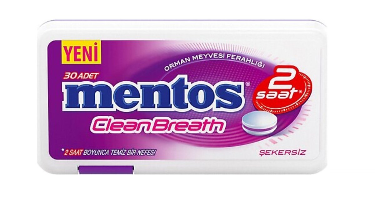 מנטוס סוכריות בטעם מנטה סגול- MENTOS CLEAN BREATH